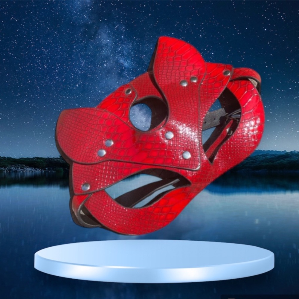 Red cat mask
